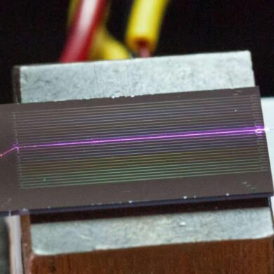 A hundred times brighter UV light on a photonic chip